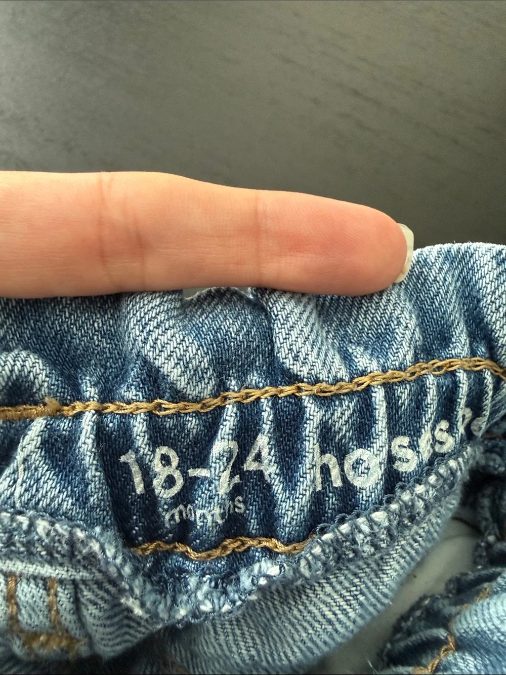 GAP Light Blue heart horseshoe jeans